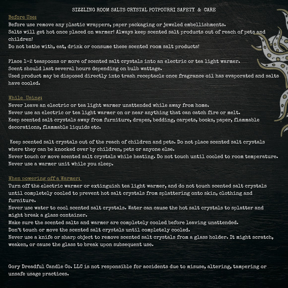 Kraken Unleashed Sizzling Room Salt Crystal Potpourri: Amber Citrus Musk Scent - Picture 10 of 11